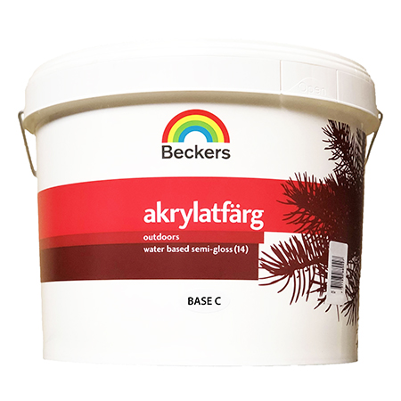 BECKERS AKRYLATFARG - полуматовая акриловая краска на латексной основе для наружных работ