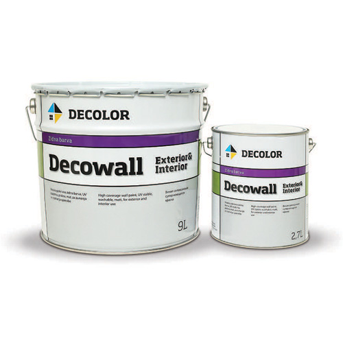 DECOLOR Decowall exterior & interior - высокопрочная супермоющаяся краска для наружных и внутренних работ