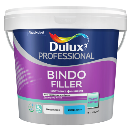 DULUX BINDO FILLER - Финишная шпаклевка под покраску и обои колеруемая