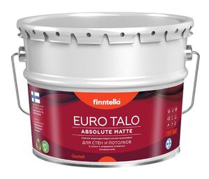 Finntella EURO TALO абсолютно-матовая моющаяся краска для стен и потолков