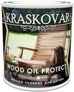 Масло льняное для дерева Kraskovar Wood Oil Protect Красковар Вуд Оил Протект