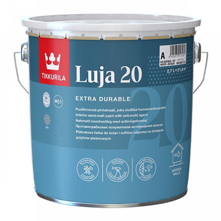 Tikkurila Luja 20 / Тиккурила Луя 20 cпециальная краска, содержащая противоплесневый компонент, защищающий поверхность от различных биопоражений