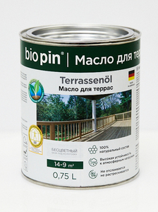 Bio Pin Terrassenöl специальное террасное масло из натуральных растительных масел и смол для наружных работ