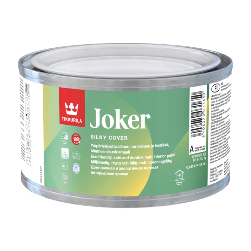Tikkurila Joker шелковисто-матовая, гипоаллергенная износостойкая краска