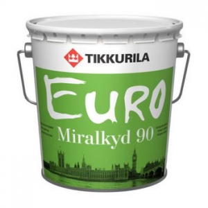 TIKKURILA EURO MIRALKYD / PESTO 90 высокоглянцевая стойкая эмаль