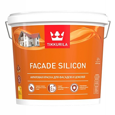 Tikkurila Facade Silicon / Тиккурила Фасад Силикон глубокоматовая акриловая краска для фасадов и цоколей