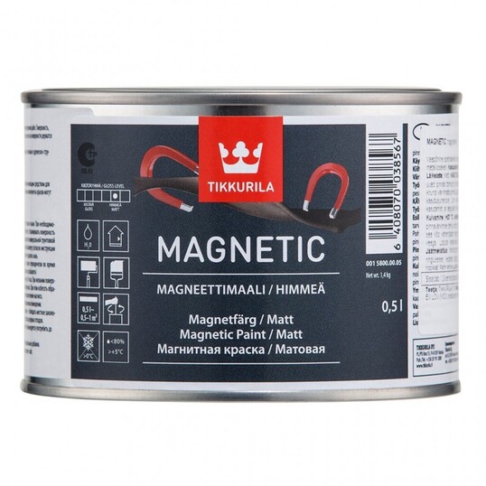 Tikkurila Magnetic / Тиккурила Магнетик матовая краска для создания магнитного покрытия на стене 