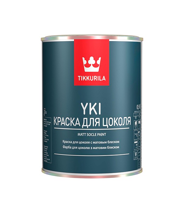 Tikkurila Yki специальная латексная щелочестойкая краска для окраски цоколей зданий