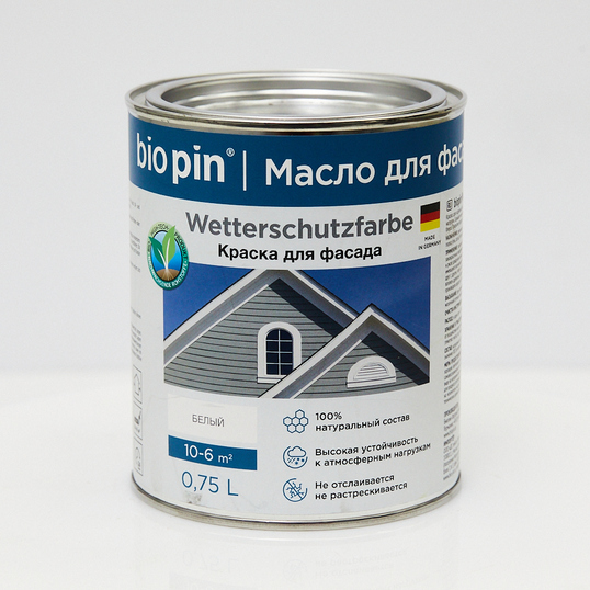 Bio Pin Wetterschutzfarbe краска из натуральных масел и смол для деревянных фасадов 